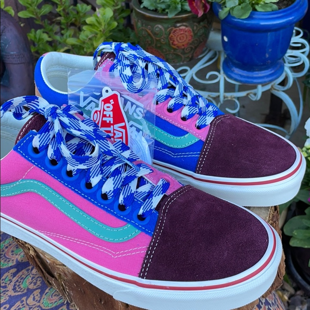 NIB Multicolor Old Skool Vans Sz 9.5 - Picture 5 of 15